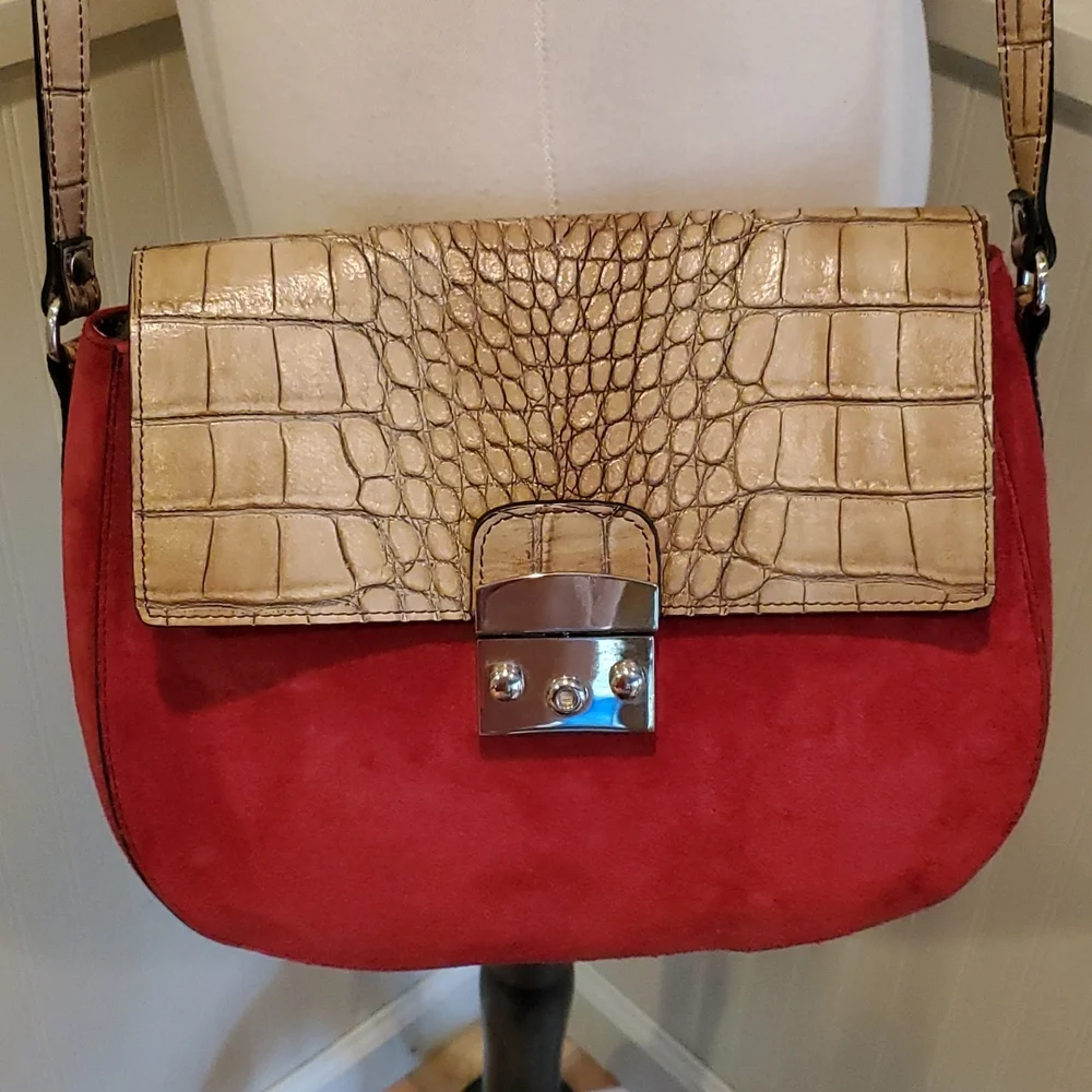 Like NEW Claudia Firenze suede crossbody